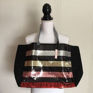 🎉HP🎉New Victoria’s Secret Tote Bag Sequin Sparkle